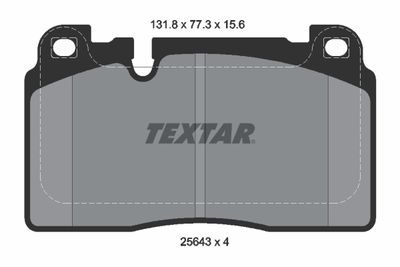 Колодки тормозные передние TEXTAR 2564302