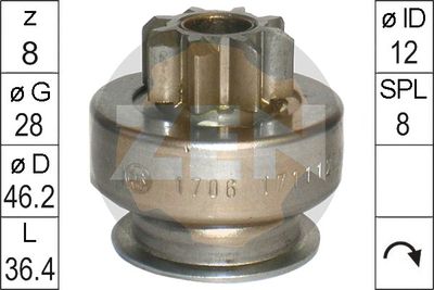 Бендикс стартера ERA ZN1706