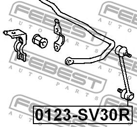 Тяга стабилизатора заднего FEBEST 0123SV30R