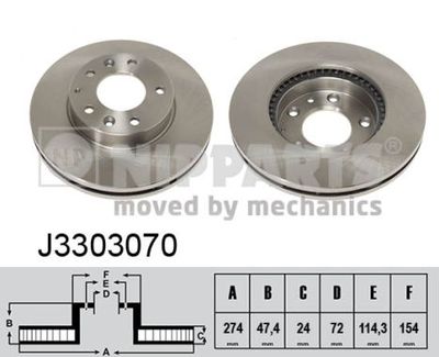 Диск тормозной NIPPARTS J3303070
