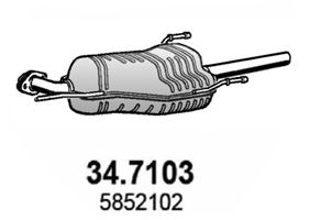 Глушитель задняя часть ASSO 347103