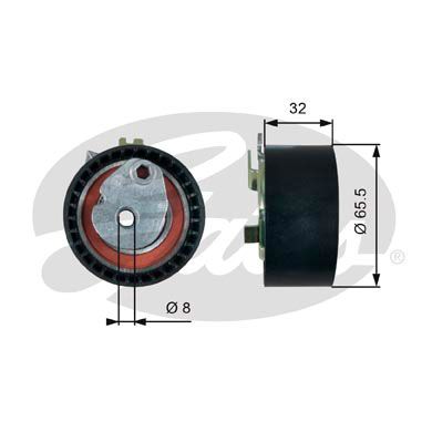 Ролик натяжителя ремня ГРМ GATES T43238