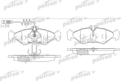 Колодки тормозные дисковые PATRON PBP1039