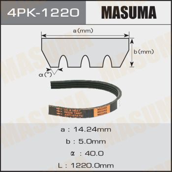 Ремень ручейковый Masuma 4PK1220