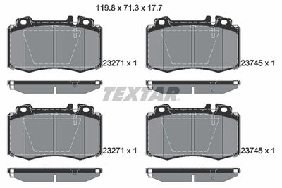 Колодки тормозные дисковые TEXTAR 2374502