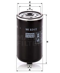 Фильтр топливный MANN-FILTER WK8242