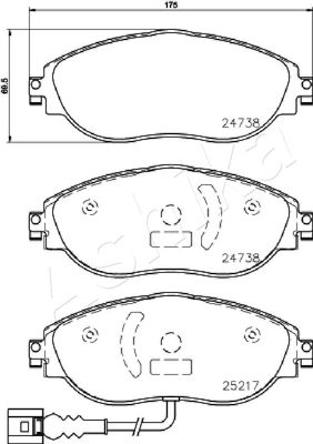 Комплект тормозных колодок VAG 5Q0698151AJ