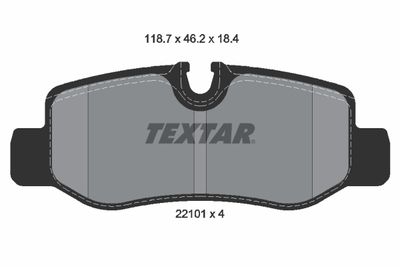 Колодки тормозные дисковые TEXTAR 2210101
