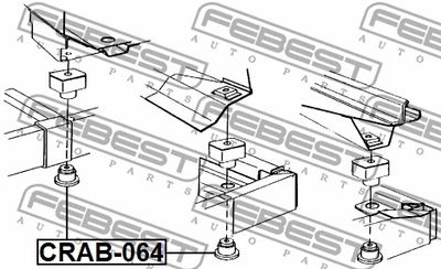 Сайлентблок подрамника FEBEST CRAB064