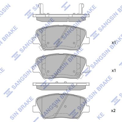 Колодки тормозные дисковые SANGSIN SP1545