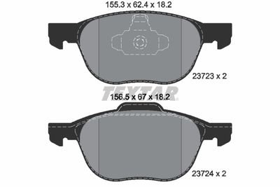 Колодки тормозные дисковые передние TEXTAR 2372301