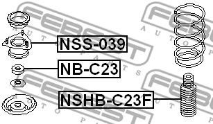 Пыльник амортизатора переднего FEBEST NSHBC23F