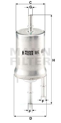 Фильтр топливный MANN-FILTER WK69