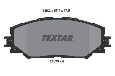 Колодки тормозные передние TEXTAR 2433601