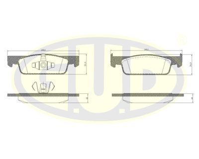 Колодки тормозные передние G.U.D GBP154000