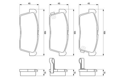 Колодки тормозные дисковые передние BOSCH 0986424695