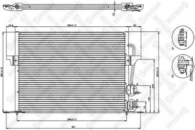 Радиатор кондиционера STELLOX 1045010SX