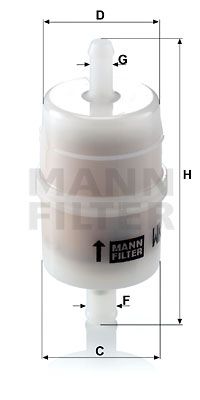 Фильтр топливный MANN-FILTER WK326