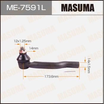 Наконечник рулевой тяги левый Masuma ME7591L