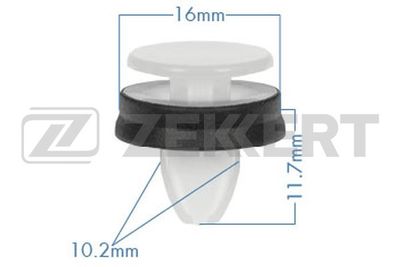 Клипса крепежная Zekkert BE3556