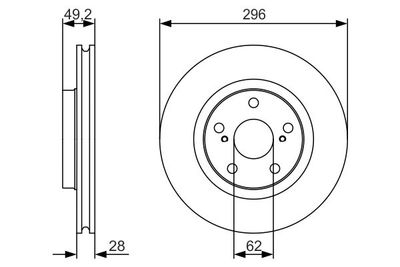 Диск тормозной передний BOSCH 0986479S22