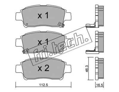 Комплект колодок для дискового тормоза TRUSTING 3010