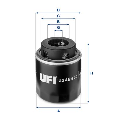 Фильтр масляный UFI 2349400