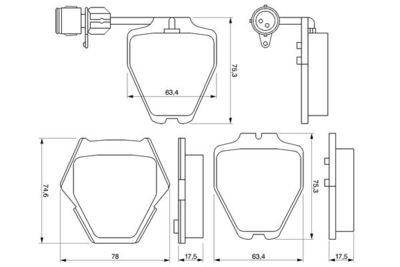 Колодки тормозные дисковые BOSCH 0986424689