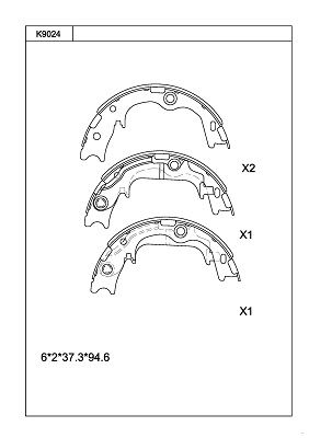 Колодки тормозные задние барабанные Hyundai/Kia 583052SA30