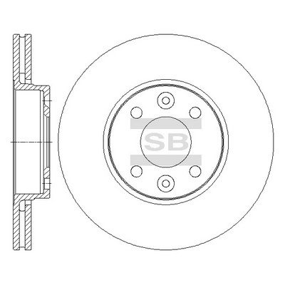 Диск тормозной передний SANGSIN SD3067