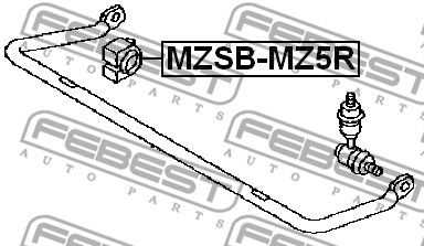 Втулка стабилизатора заднего FEBEST MZSBMZ5R