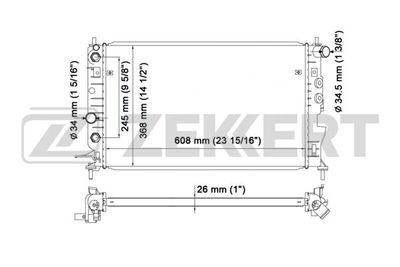 Радиатор охлаждения двигателя Zekkert MK1075