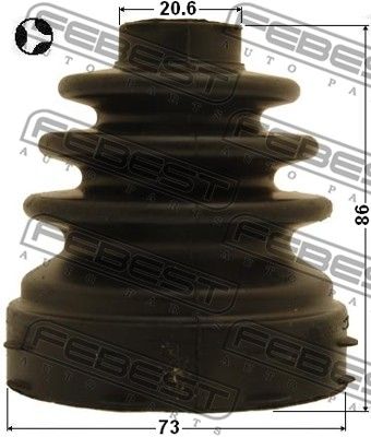 Пыльник ШРУС внутреннего комплект FEBEST 2115CB320ATT