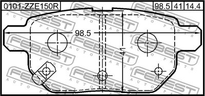 Колодки тормозные задние FEBEST 0101ZZE150R