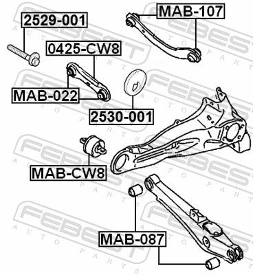 Болт с эксцентриком MITSUBISHI 4117A018