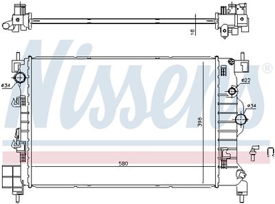 Радиатор системы охлаждения NISSENS 61697