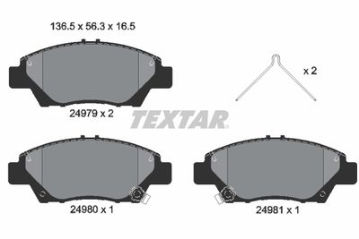 Колодки тормозные передние TEXTAR 2497901