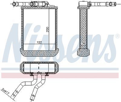 Радиатор отопителя салона NISSENS 72045