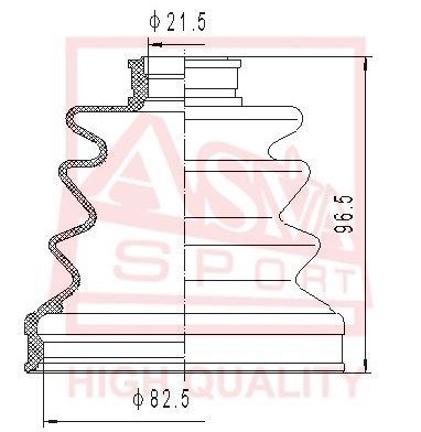 Пыльник ШРУС комплект без смазки ASVA ASBT84