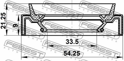 Сальник привода FEBEST 95JAS32540921R