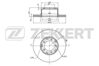 Диск тормозной передний Zekkert BS5055