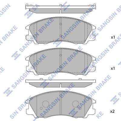 Колодки тормозные дисковые SANGSIN SP1097