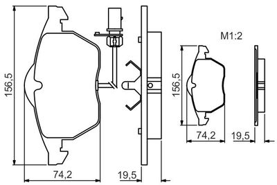 Колодки тормозные дисковые BOSCH 0986495232