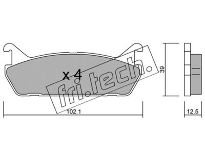 Комплект колодок для дискового тормоза TRUSTING 3990