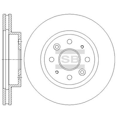 Диск тормозной передний SANGSIN SD2044