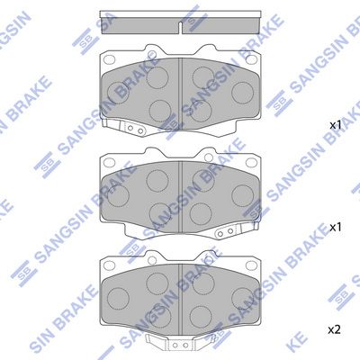 Колодки тормозные дисковые SANGSIN SP1222