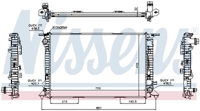 Радиатор системы охлаждения NISSENS 60317