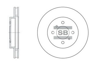 Диск тормозной передний SANGSIN SD4309