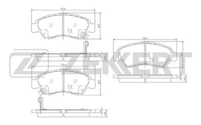 Колодки тормозные дисковые передние Zekkert BS1717