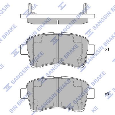 Колодки тормозные передние SANGSIN SP1633